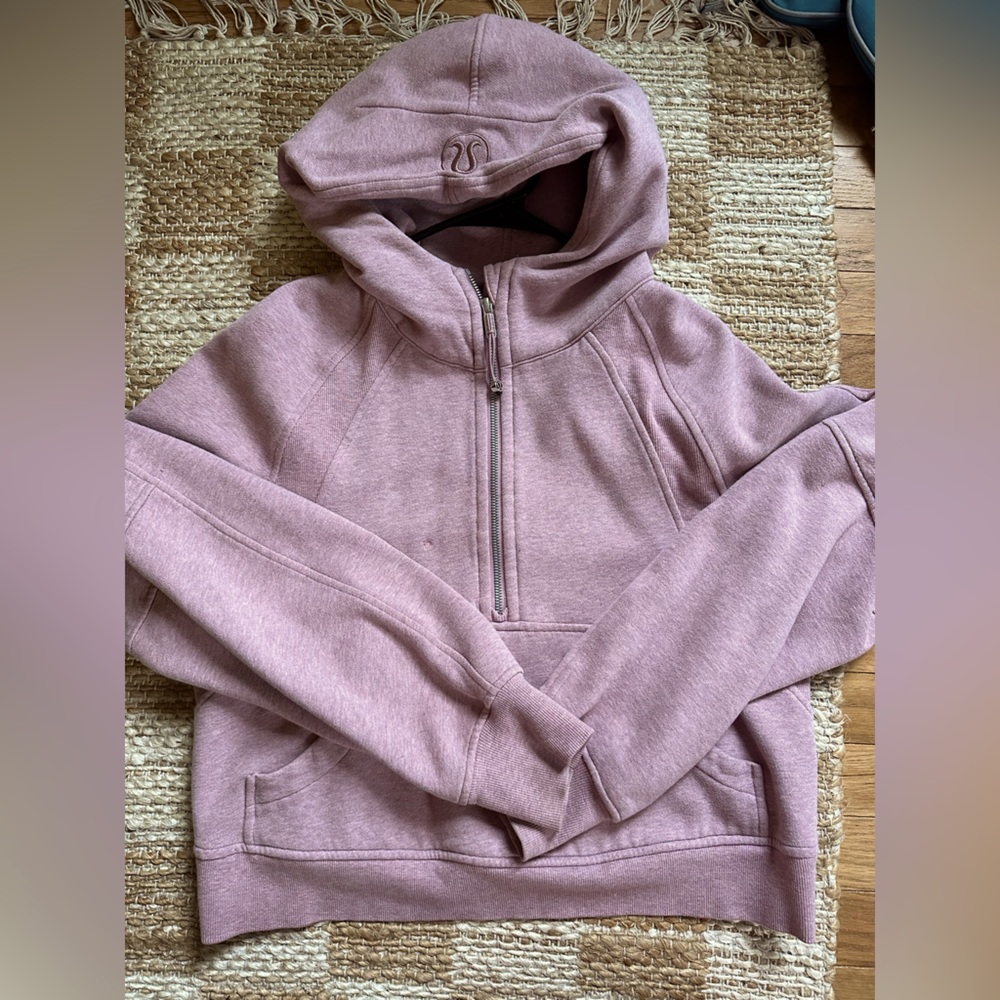 lululemon scuba hoodie heathered pink taupe